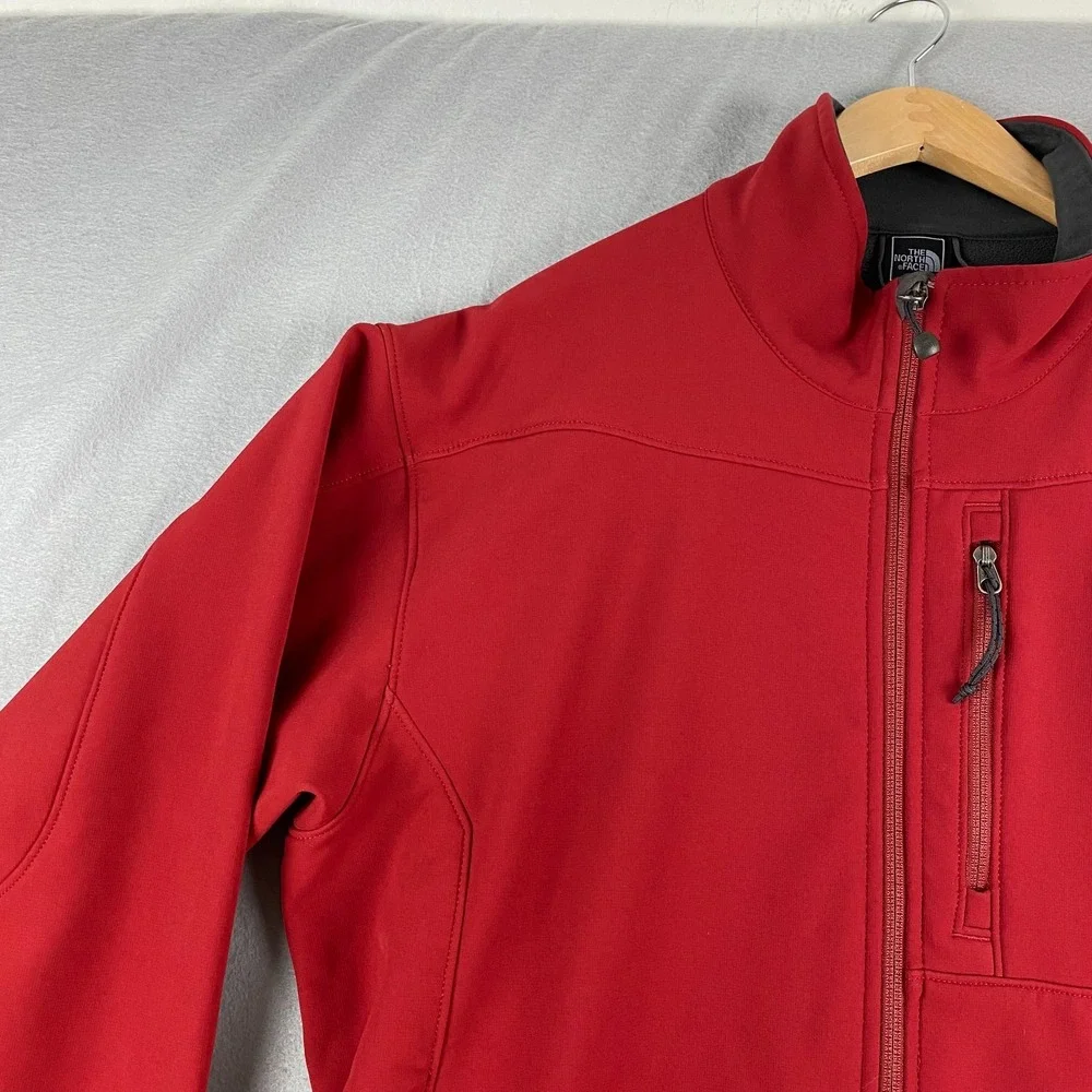 North Face Mens Apex Softshell Jacket XL dark red Ski Snowboard full zip